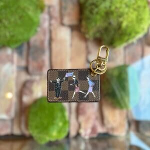LOUIS VUITTON Limited Edition Damier Ebene Canvas Illustre Key Holder